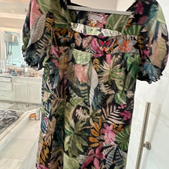 Johnny Was Tropical Puff Sleeve Dress - Picture 8 of 16